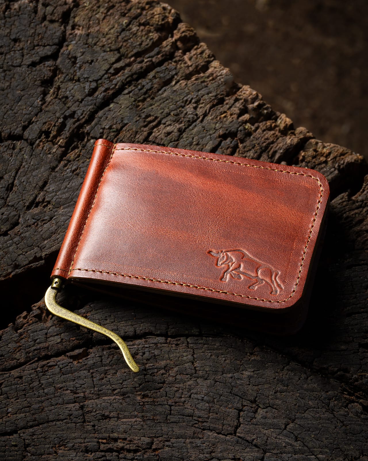 Cartera Slim Clip de Piel