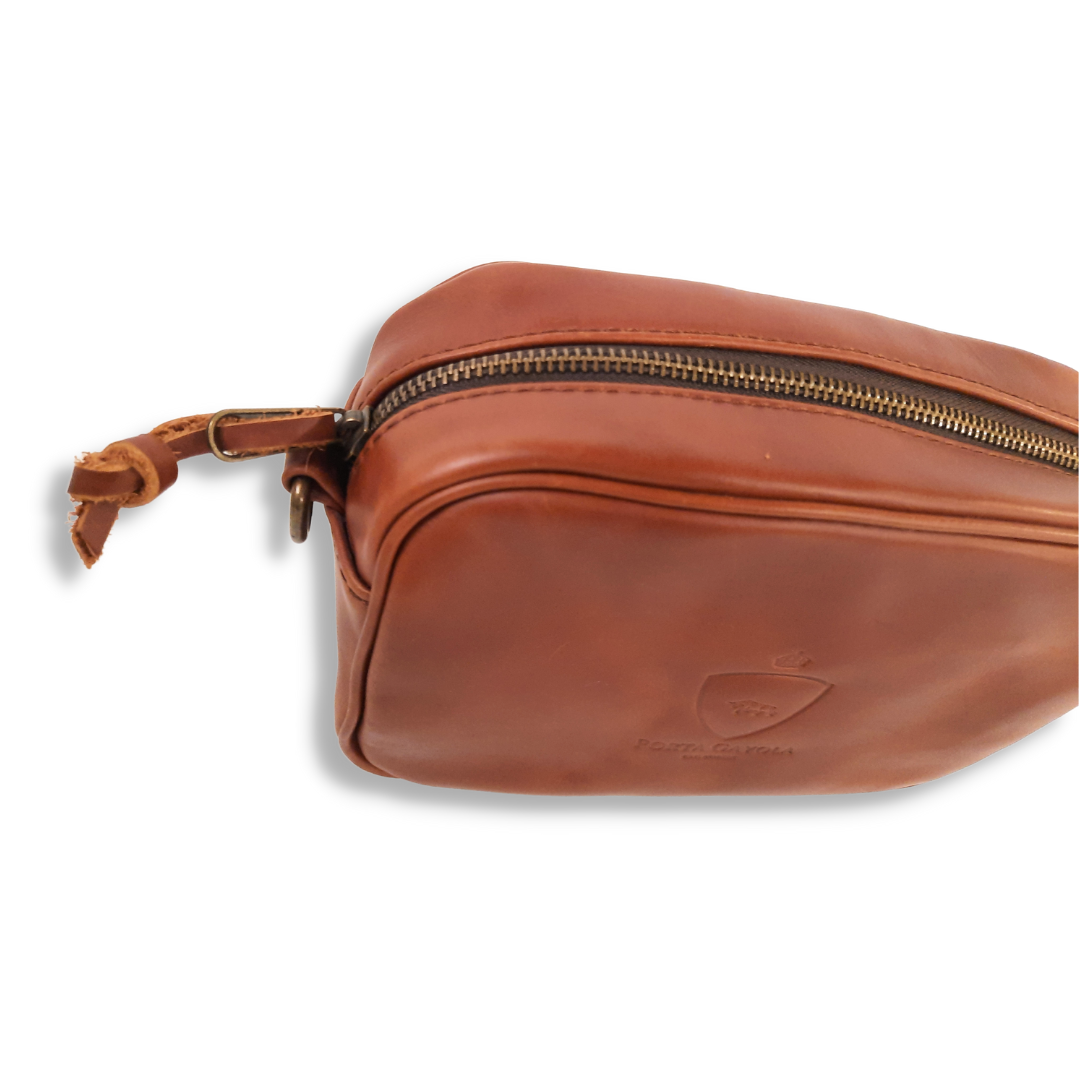 Neceser Executive de Piel. Caramel