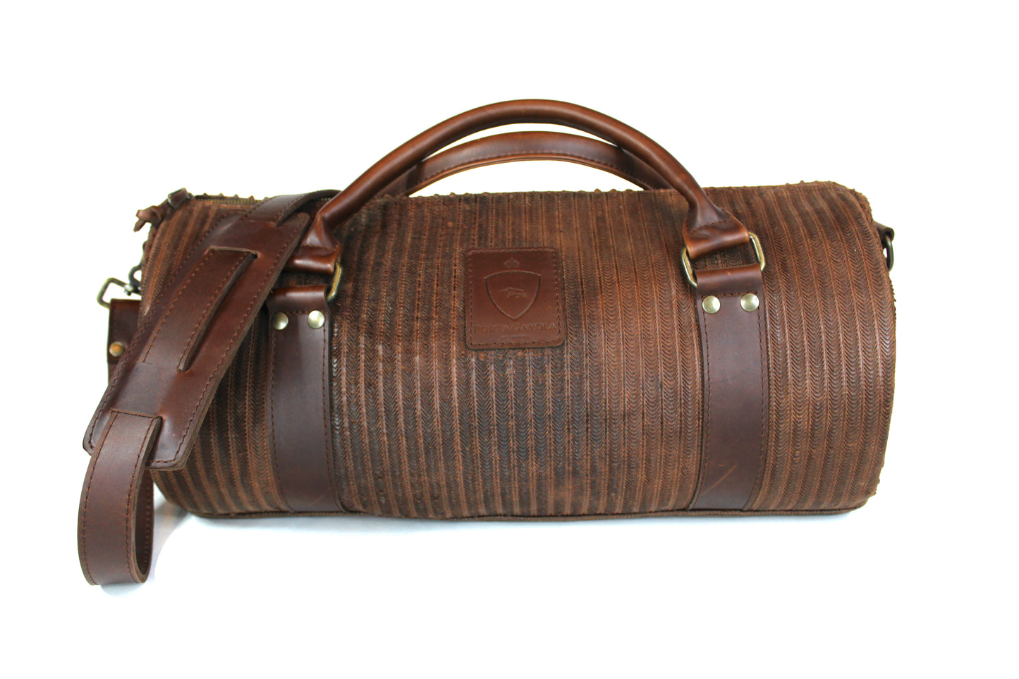 Maleta Duffle Bag de Piel. Chocolate Dragon