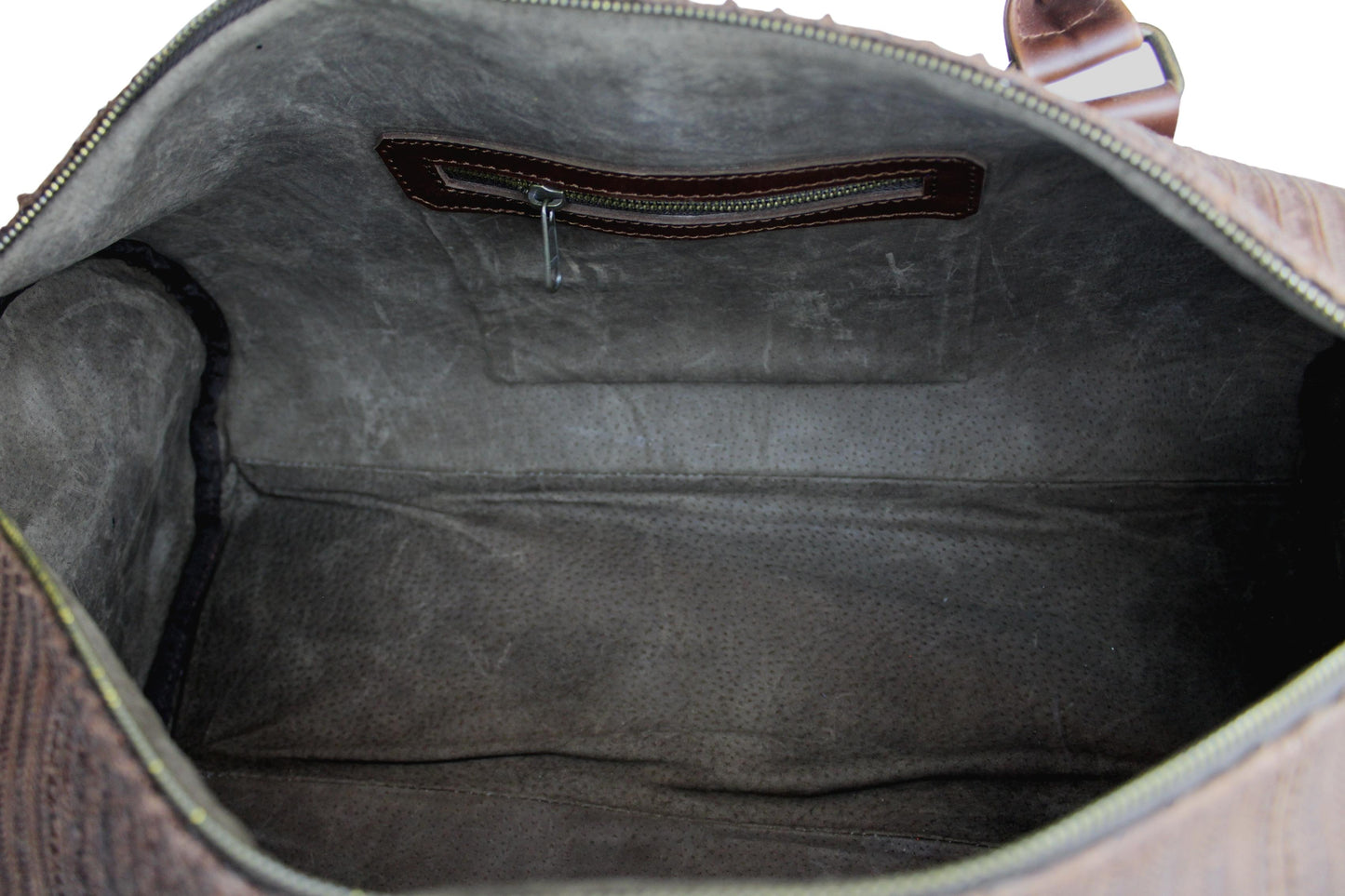 Maleta Duffle Bag de Piel. Chocolate Dragon