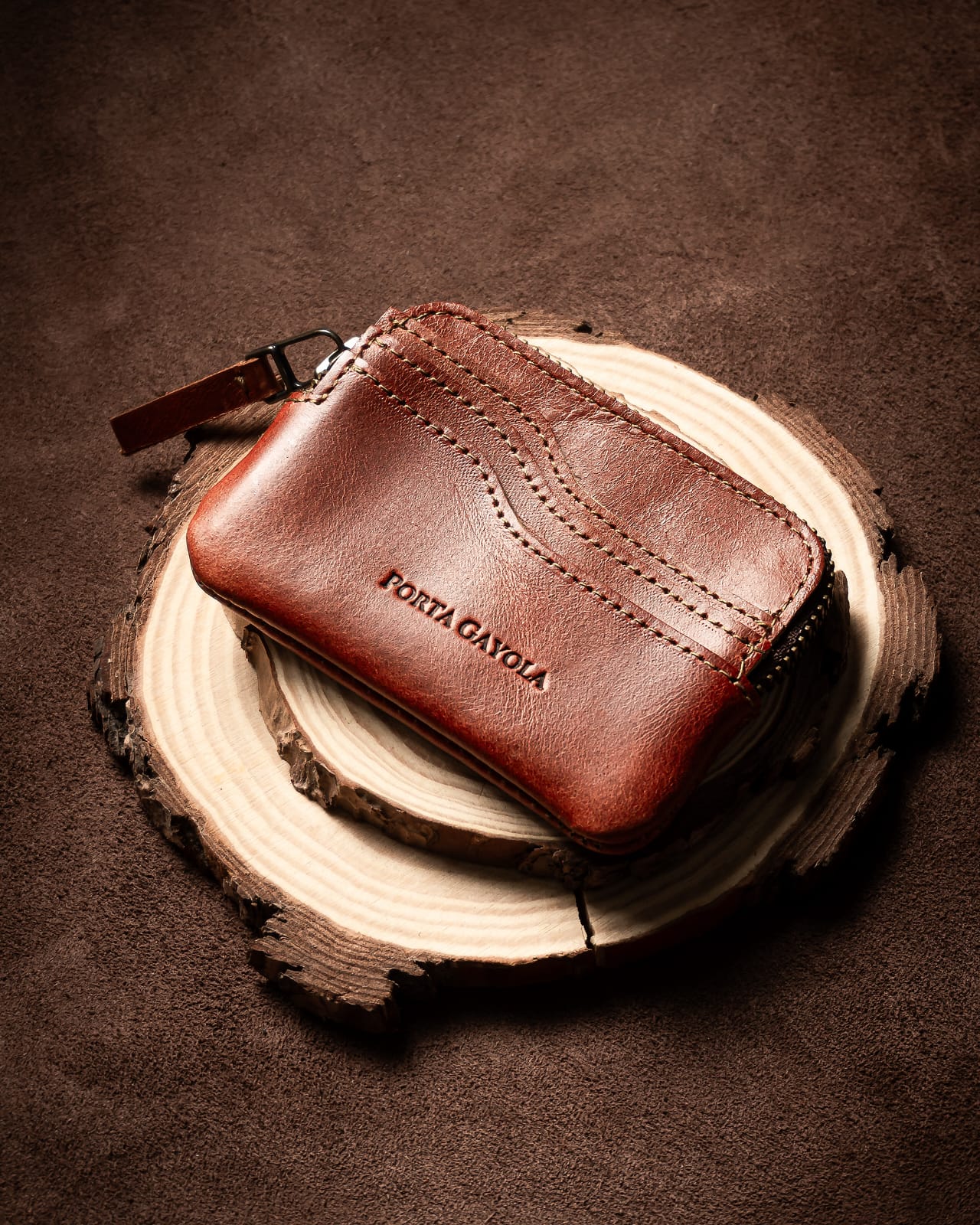 Monedero / Tarjetero Deluxe De Piel Con Cierre