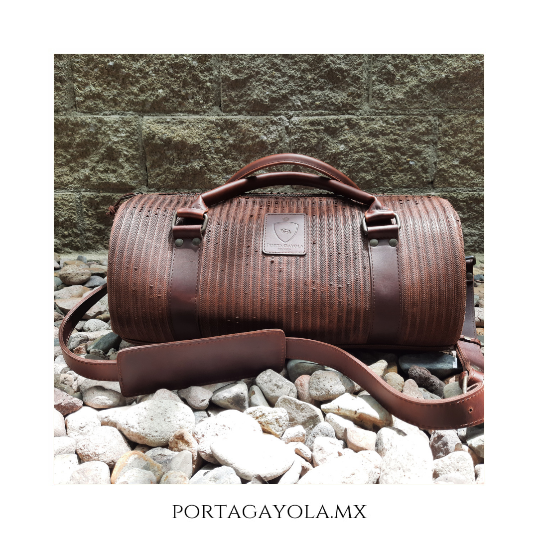 Maleta Duffle Bag de Piel. Chocolate Dragon