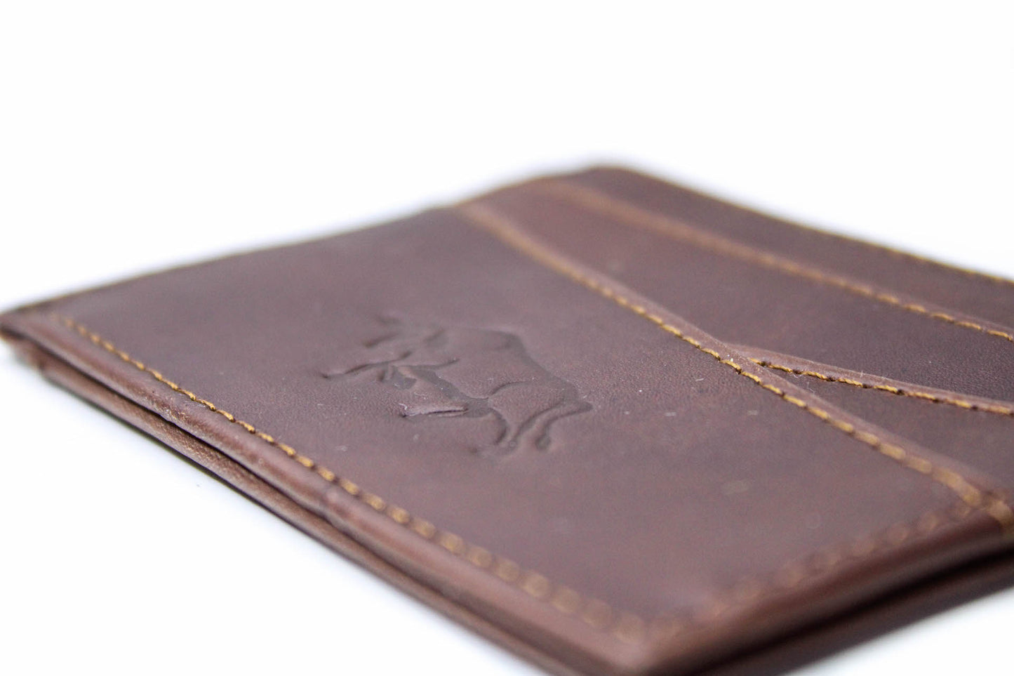 Tarjetero Deluxe De Piel. Caramel Toasted.